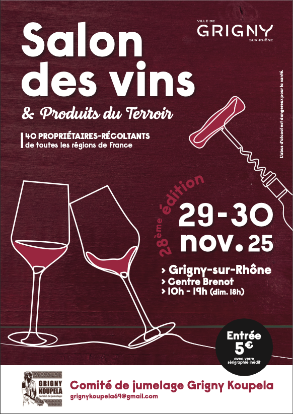 Salon des Vins les 29 et 30 Novembre à Grigny (69)